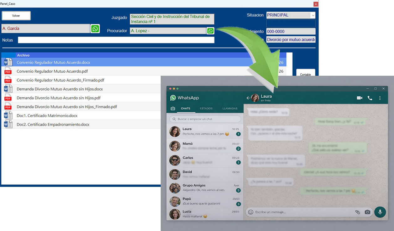 Acceso directo a WhatsApp